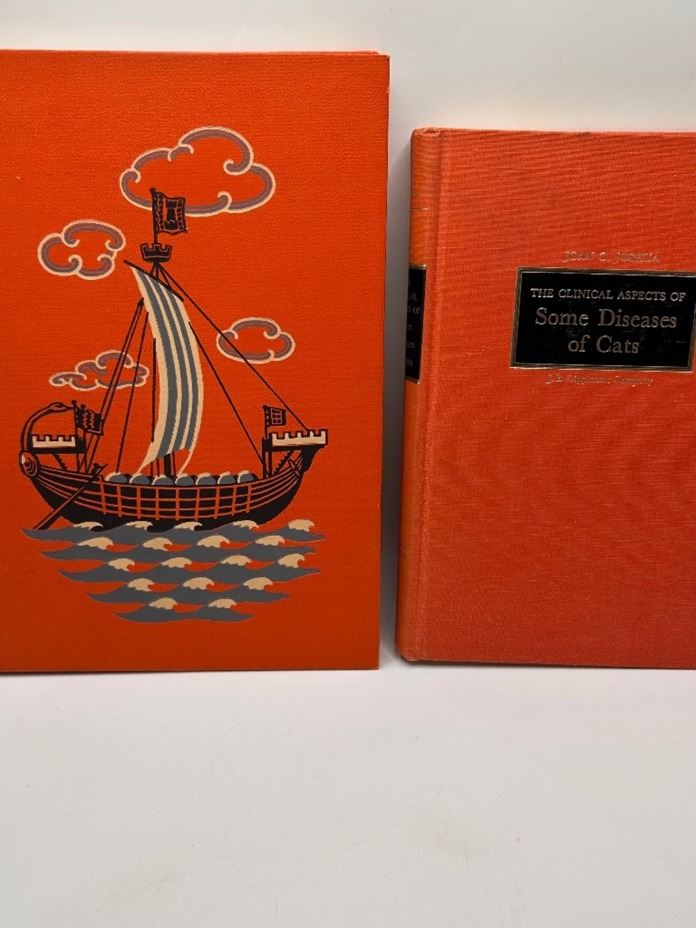 Vintage Charming Red Book Lot of 2 Staging Decor Copyrights 1954 & 1965
